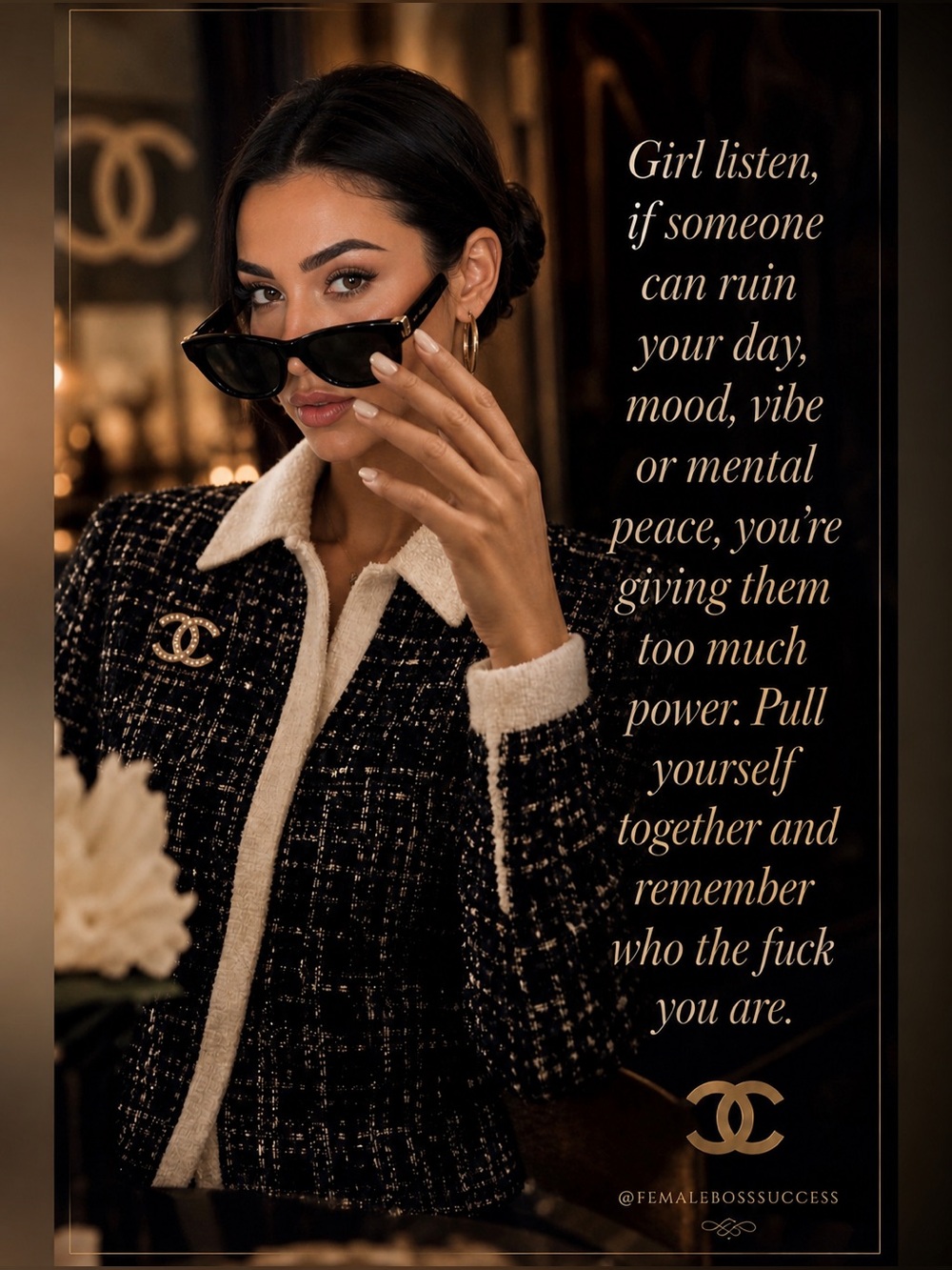 👑 Boss Babe Energy | Quiet Luxury Office Print | CEO Mindset Motivation Wall Art